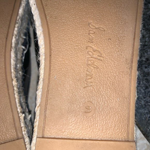 SAM EDELMAN Catherine black leather espadrille loafers women’s shoes size 9 - Picture 15 of 16